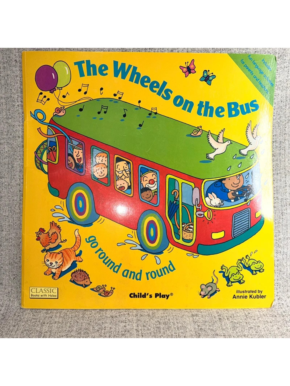 17" JUMBO BOOK The Wheels on the Bus Classroom Book Teacher Homeschool